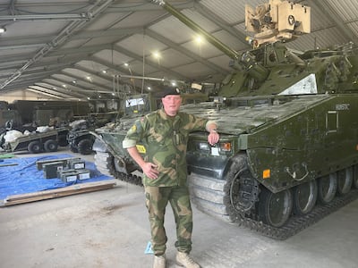 Baard Thodesen, Maj Commander of the Norwegian contingent in Lithuania as part of a German led multinational battalion in Lithuania, Rukla base. Sunniva Rose / The National