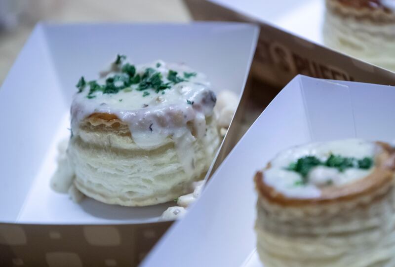 Puffy roll at Lets Puff. This street food-style puff dish gives a French twist to that Americanised alfredo goodness with its saucy and creamy profile. One puff will likely fill you up, though.