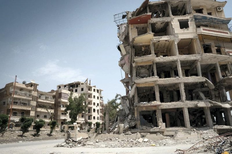 Destroyed neighbourhood in central Raqqa / David Pratt for The National