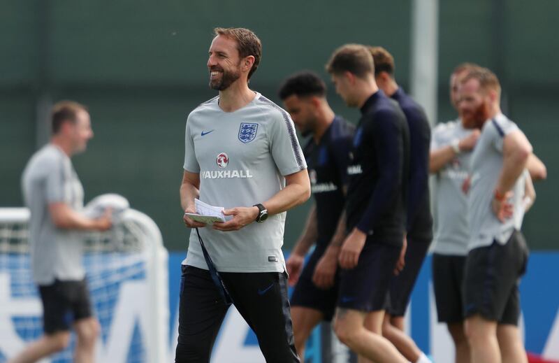 England manager Gareth Southgate during training. Lee Smith / Reuters