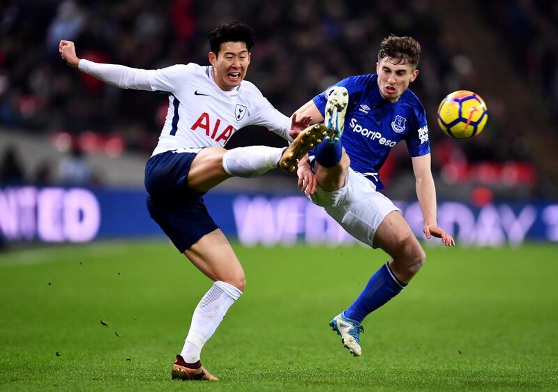 Left midfield: Son Heung-Min (Tottenham) – Harry Kane scored twice but, once again, Son was Tottenham’s finest player against Everton. Got the all-important opener. Justin Setterfield/Getty Images