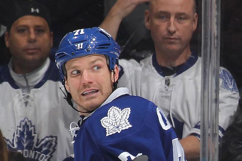 Dave Clarkson of the Toronto Maple Leafs is the only player to receive multiple suspensions for violent conduct this season. Claus Andersen / AFP


