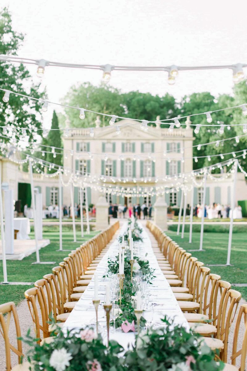 A view of a past wedding Courtesy Maya Marechal Photography via Chateau De Tourreau