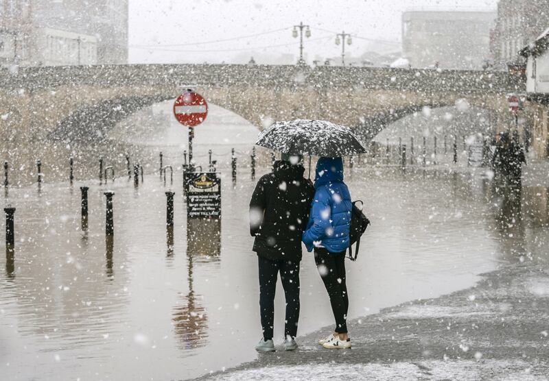 The UK has faced extreme weather, including floods and heavy snow, after Storm Eunice brought damage, disruption and record-breaking gusts of wind, leading to the deaths of at least four people. PA