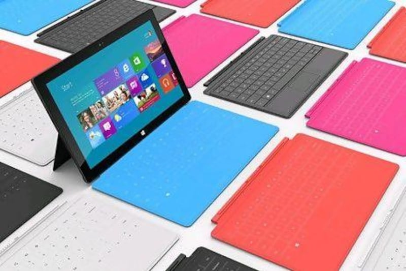 The Microsoft Surface tablet is expected to run on the Windows 8 operating system, both long awaited from the technology giant. EPA / Microsoft