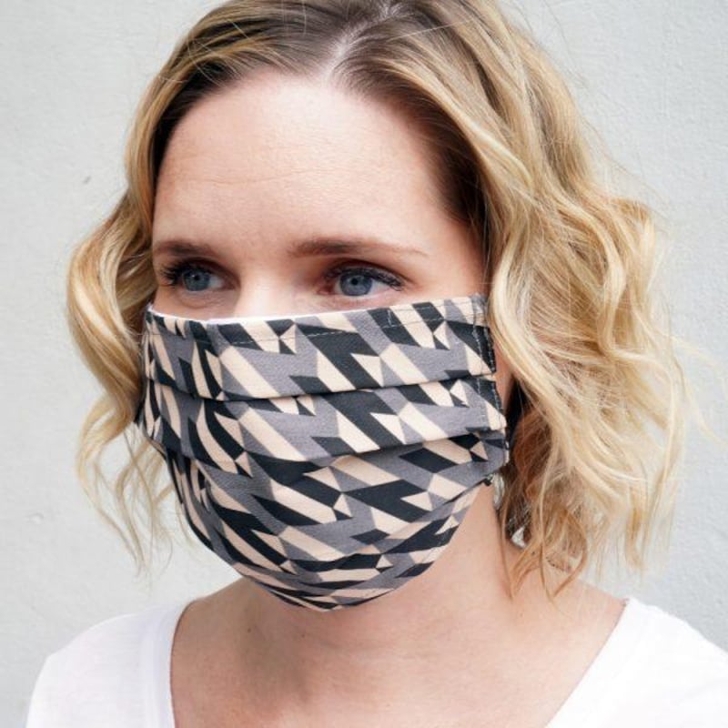 The British Fashion Council has teamed up with UK fashion houses to create face masks, including this design by Mulberry. Courtesy British Fashion Council 