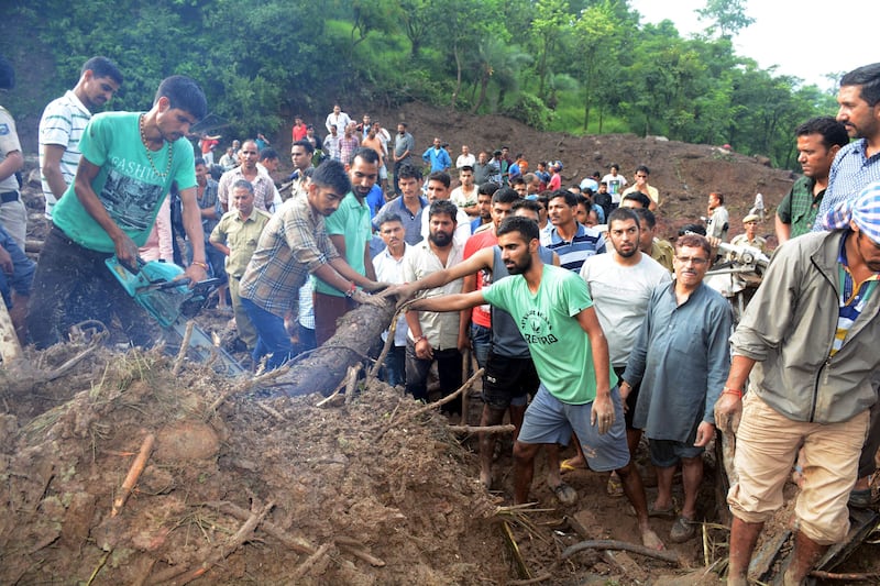 Monsoon floods and landslides killed about 100 people in Nepal and India earlier this year. AFP