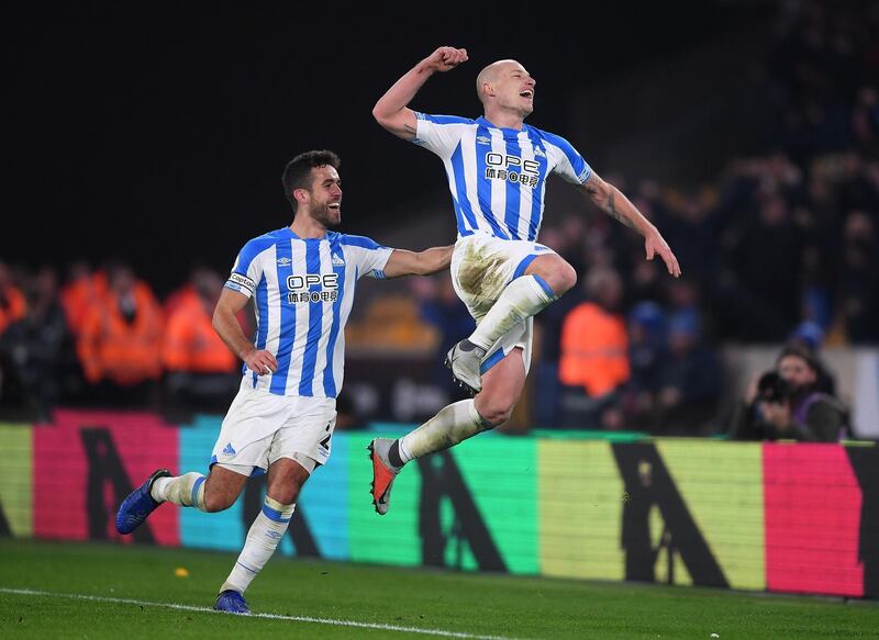 Centre midfield: Aaron Mooy (Huddersfield) – Two superbly-taken goals earned him Huddersfield’s first brace of 2018 and their first away win of the season. Getty