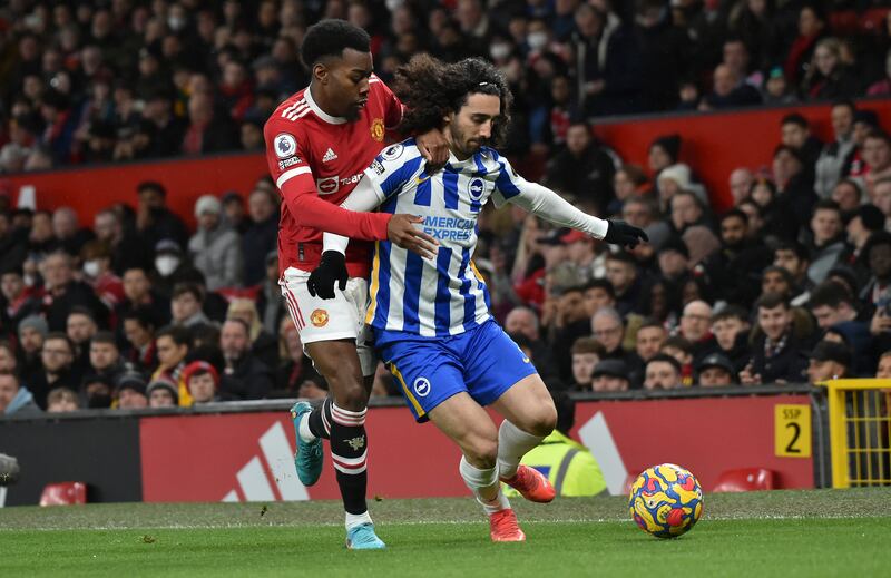 Marc Cucurella - 7: Very important block to nudge Elanga off ball with United man poised to shoot. Looked to push forward from left-back whenever possible and Spaniard is having a good first season in Premier League. AP