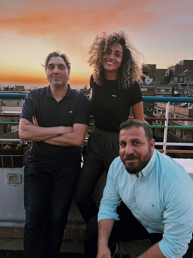 The Karm Architecture Lab team, from left to right: Karim El Kafrawi, principal architect and co-founder, 
Farah Faheem, senior managing architect, and 
Ahmed Dawoud, general manager. 

