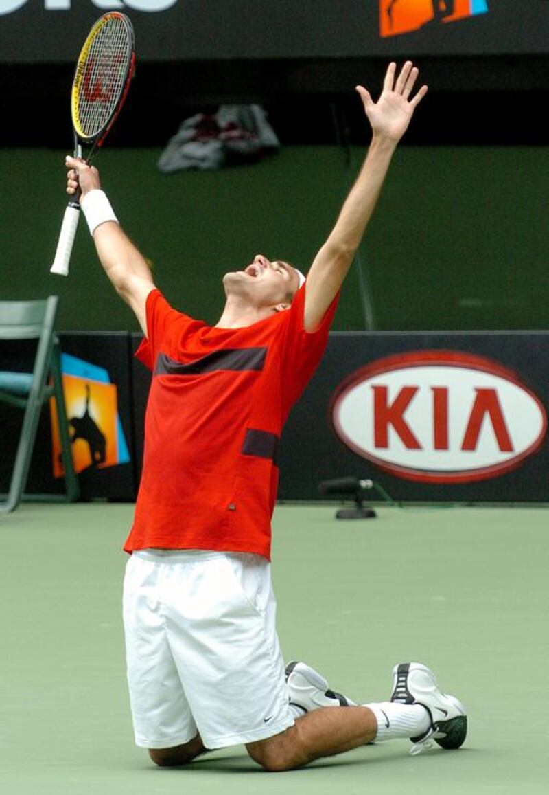 Roger Federer's win over Marat Safin on February 1, 2004 started a long run at the top of men's tennis for the Swiss. Steve Holland / AP Photo