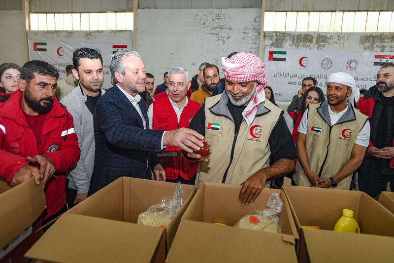The UAE organised the 'Bridges of Goodness' public donation campaign in Dubai and Abu Dhabi, collecting food parcels and winter clothes, blankets and other humanitarian essentials for survivors of the earthquake. Wam