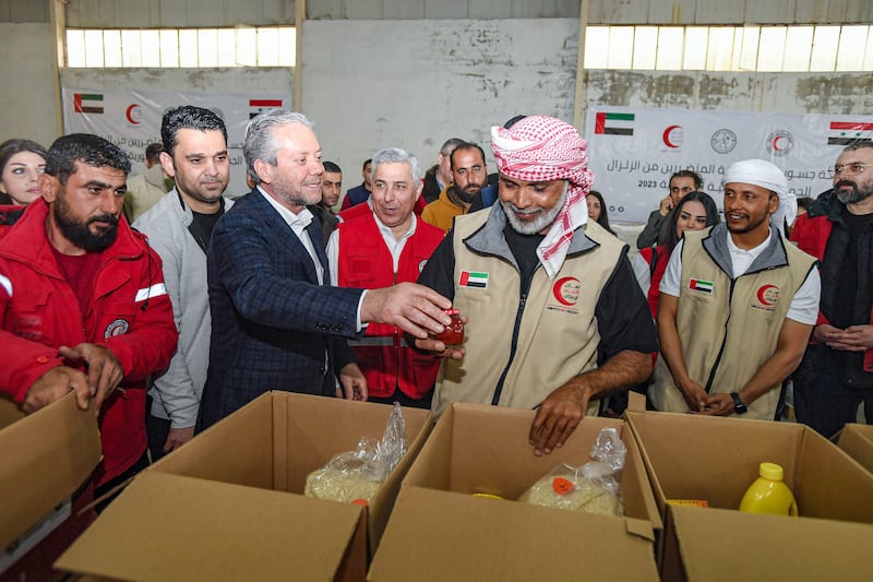 The UAE organised the 'Bridges of Goodness' public donation campaign in Dubai and Abu Dhabi, collecting food parcels and winter clothes, blankets and other humanitarian essentials for survivors of the earthquake. Wam