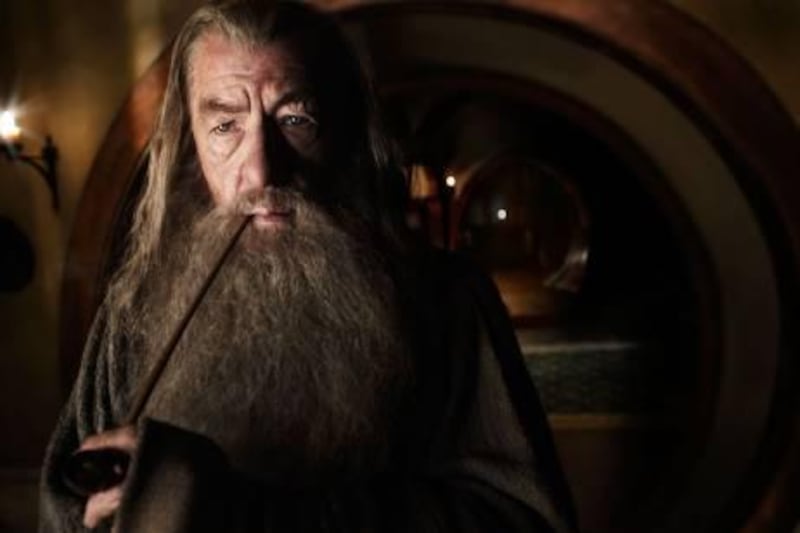 IAN McKELLEN as Gandalf in New Line CinemaÕs and MGM's fantasy adventure ÒTHE HOBBIT: AN UNEXPECTED JOURNEY,Ó a Warner Bros. Pictures release.

Courtesy Warner Bros. 