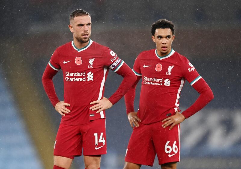 Trent Alexander-Arnold - 5. Good duel with Sterling. Got marking wrong for Jesus’s equaliser. Dangerous on the ball and incisive when overlapping. Limped off with 27 minutes left and was replaced by Milner. Reuters