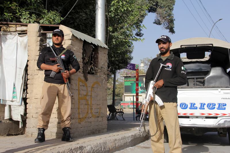 Pakistani police eliminated two militants during an assault by Pakistani Taliban fighters on a checkpoint in Punjab province on Sunday, during which an officer was killed. EPA