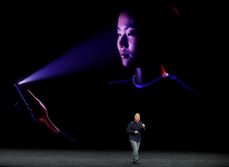 FILE PHOTO: Apple Senior Vice President of Worldwide Marketing, Phil Schiller, introduces the iPhone x during a launch event in Cupertino, California, U.S. September 12, 2017. REUTERS/Stephen Lam/File Photo