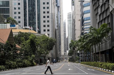 The empty central business district in Singapore on Tuesday. Structured products called fixed coupon notes attracted scores of private banking clients in Hong Kong and Singapore in recent years. Photo: Getty Images    