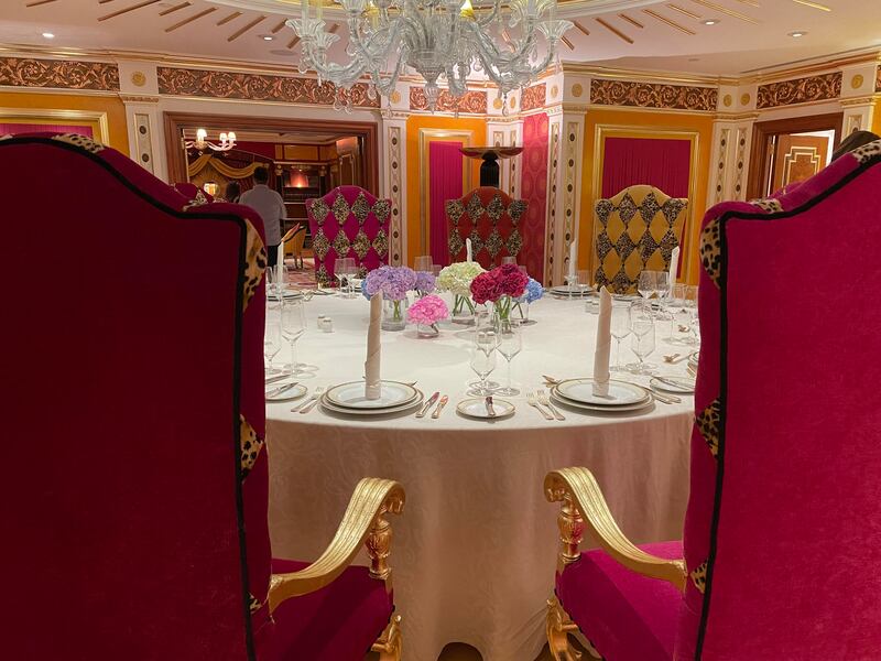 The dining room inside the Royal Suite. Janice Rodrigues / The National