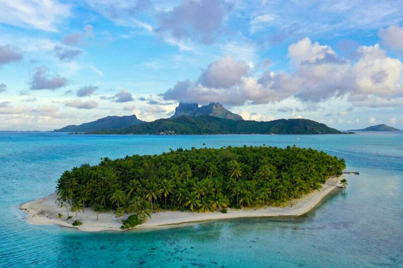 9. Motu Tane, French Polynesia - $39 million. Ten minutes from Bora Bora, this island spans 10 acres of beaches, tropical foliage and coconut groves surrounded by the South Pacific. It's also home to 22 traditional thatched Polynesian cottages. Courtesy Private Islands Online
