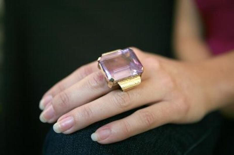 A 1940s amethyst cocktail ring is just one unique piece available at La Belle Époque Jewels. Photos by Mike Young / The National