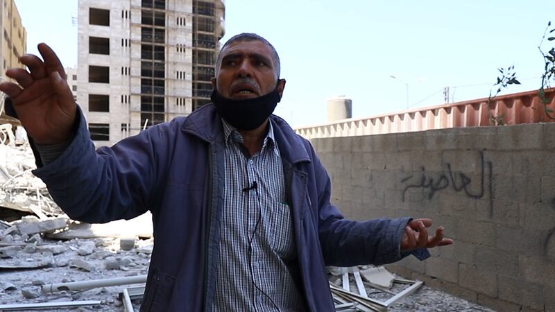 A still from Homeless in Gaza video by VJ Rakan Abed El Rahman for The National