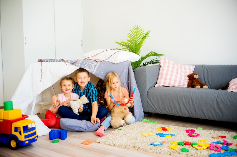 From indoor obstacle courses to colour-coded treasure hunts, there are plenty of screen-free ways to keep children of all ages entertained indoors. Getty Images