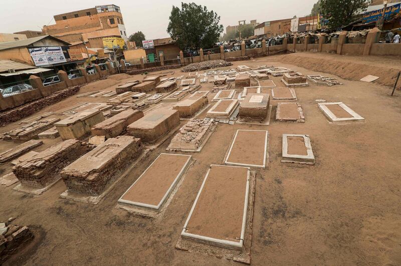 A view of grave markers at the 800-square-metre Jewish Cemetery in Sudan's capital Khartoum. The Jewish community in Sudan, like those of other Arab states, dwindled in the latter half of the 20th century, as tensions surrounding the 1948 creation of Israel permeated the region. AFP