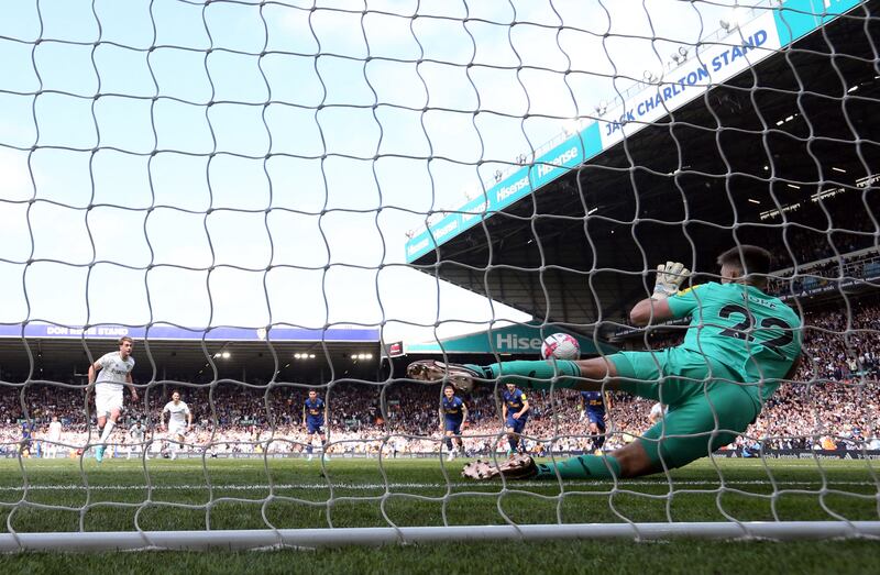 NEWCASTLE RATINGS: Nick Pope 7: Parried Rodrigo’s header straight to Ayling for Leeds’ opener. Saved Bamford’s weak penalty to prevent Leeds going two-goals head in first half. No chance with second Leeds goal that took huge deflection.