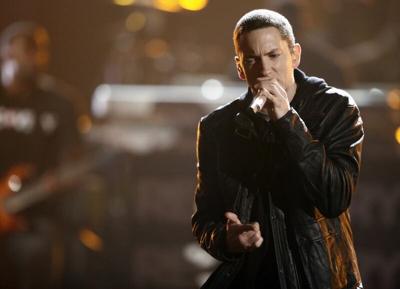 Eminem's song 'Lose Yourself' was a huge hit when it was released in 2002. AP