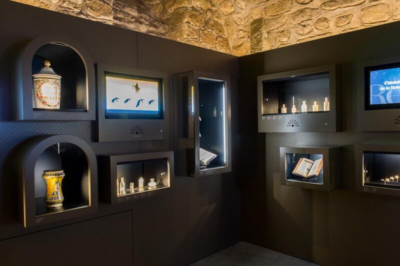 History of perfume making during the Middle Ages at Grand Musée du Parfum in Paris. Photo by Irene de Rosen