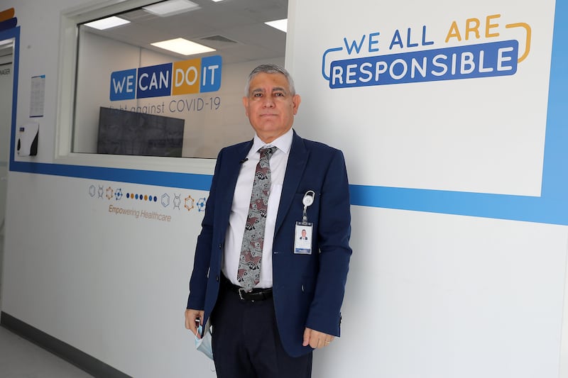 Carlo Kaabar, medical director of Mohap Laboratories, at Dubai Airport's in-house PCR lab.