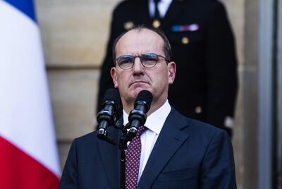 Jean Castex, France’s new prime minister, pauses during a handover ceremony at the Hotel de Matignon, the official residence of the French prime minister, in Paris, France, on Friday, July 3, 2020. Emmanuel Macron asked his prime minister, Edouard Philippe, and his government to resign on Friday as the French president seeks a fresh start after a disastrous municipal election last month. Photographer: Jeanne Frank/Bloomberg