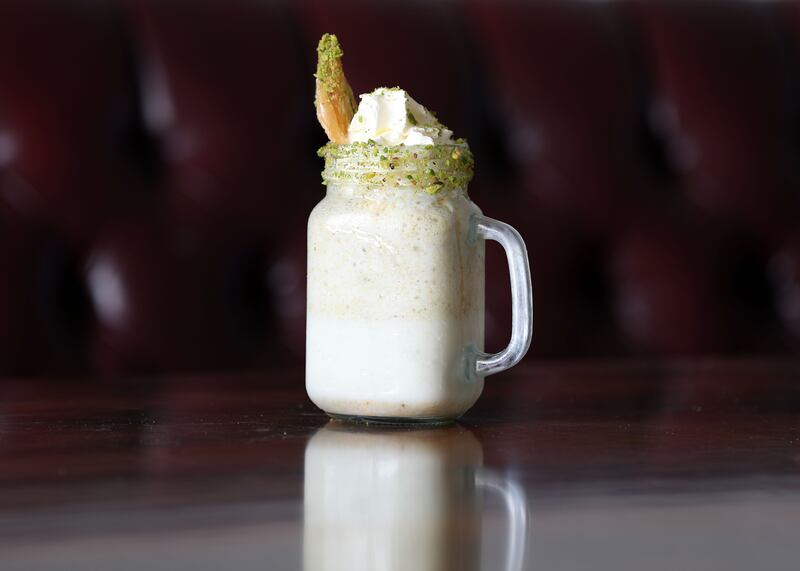 A baklava-flavoured milkshake from Bosporus. All photos: Chris Whiteoak / The National