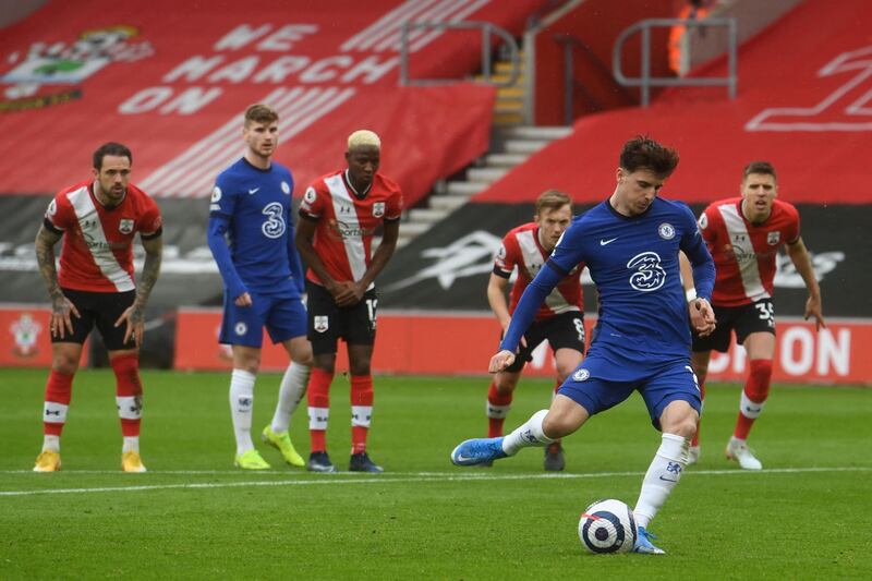 Right midfield: Mason Mount (Chelsea) – Scored a penalty in a first-team match for the first time and was Chelsea’s brightest attacker in their comeback at Southampton. AFP