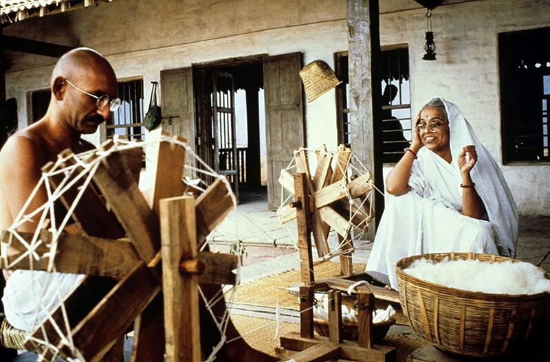 Ben Kingsley and Rohini Hattangadi in Gandhi (1982) Columbia Pictures