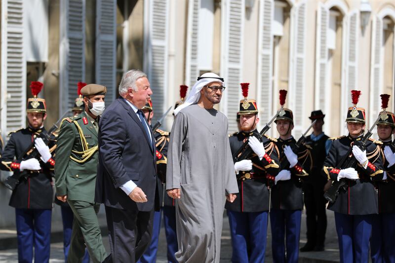 The UAE President then travelled a short distance to Luxembourg Palace. Chris Whiteoak / The National