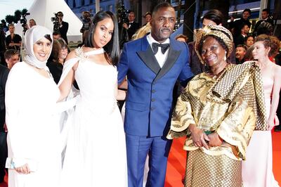 Maryam Egal, Sabrina Dhowre Elba, Idris Elba and Eve Elba after the screening of 'Three Thousand Years of Longing' during the 75th annual Cannes Film Festival on May 20. EPA 