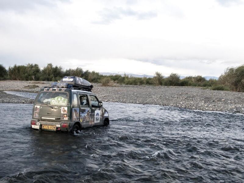 The river was deeper than we thought, Nogoonnuur, Mongolia. Courtesy William Harbidge