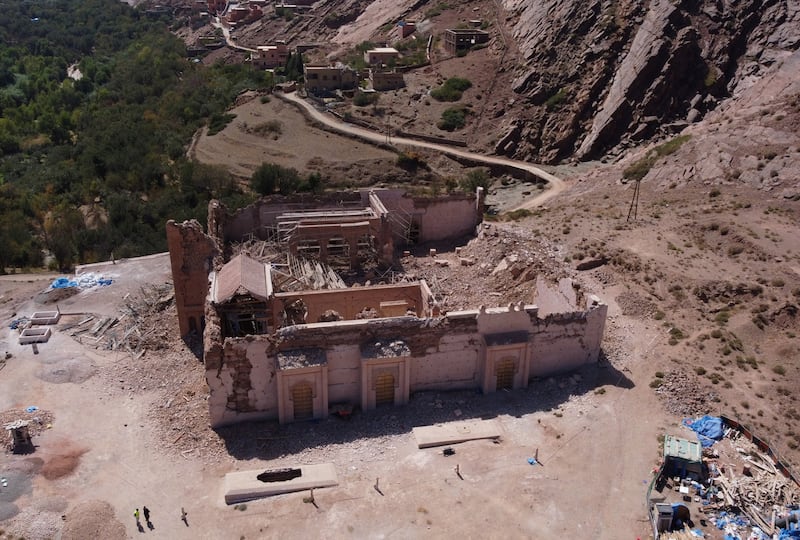 The 12th-century Great Mosque of Tinmal, proposed for listing as a Unesco World Heritage Site, was badly damaged in the earthquake in Morocco. Reuters