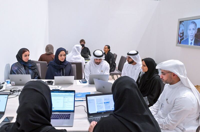 Sheikh Hamdan bin Mohammed, Crown Prince of Dubai, is briefed on preparations for the event.