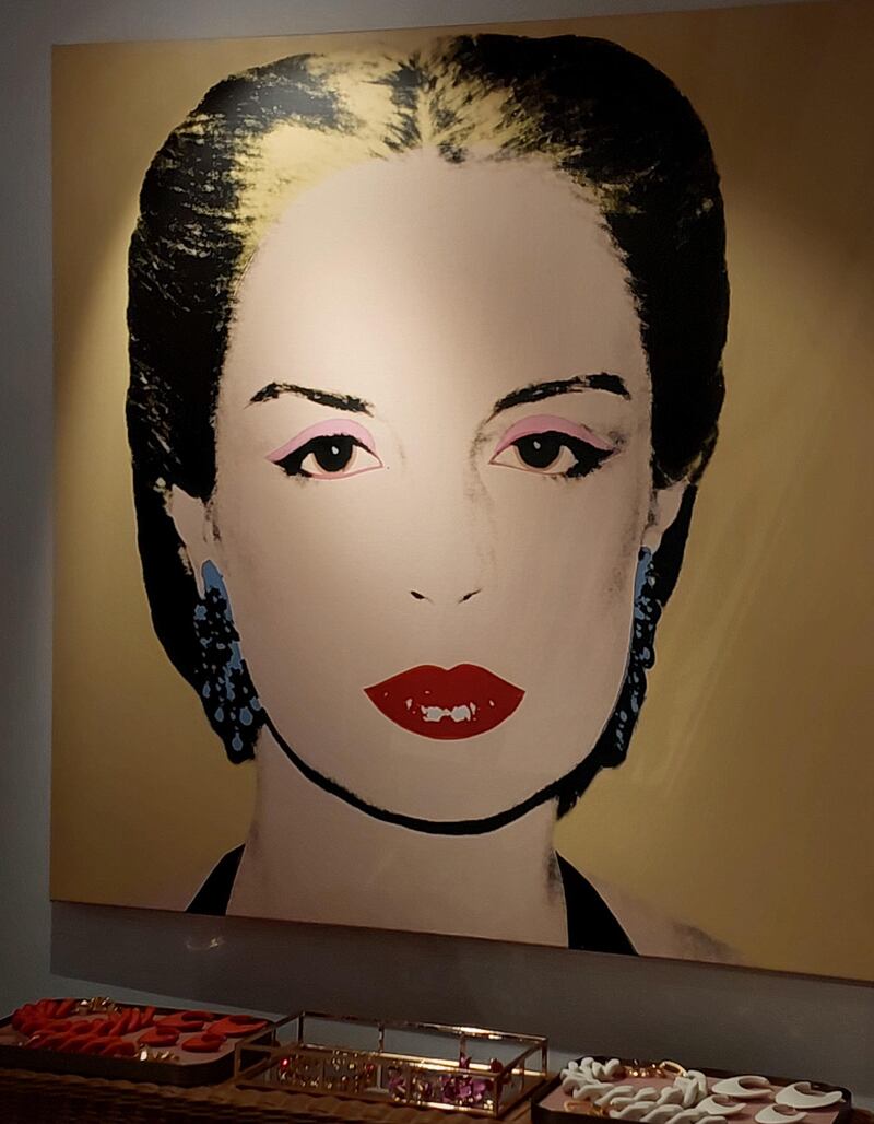 A portrait of Carolina Herrera by Andy Warhol.