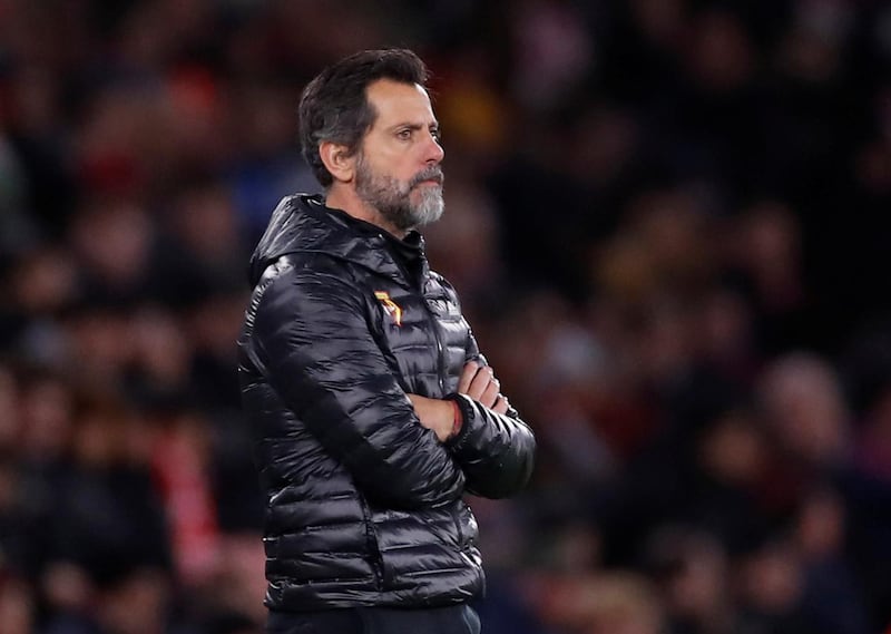 Soccer Football - Premier League - Southampton v Watford - St Mary's Stadium, Southampton, Britain - November 30, 2019  Watford manager Quique Sanchez Flores looks on  Action Images via Reuters/Andrew Boyers  EDITORIAL USE ONLY. No use with unauthorized audio, video, data, fixture lists, club/league logos or "live" services. Online in-match use limited to 75 images, no video emulation. No use in betting, games or single club/league/player publications.  Please contact your account representative for further details.