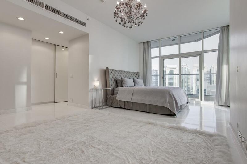 The grand, open plan-style minimalist property, which was last year fully refurbished, is a mass of stark white marble floors, white walls and huge windows. Courtesy Luxhabitat