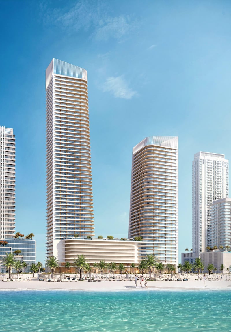 The Elie Saab at Emaar Beachfront tower is expected to open in the autumn of 2023. Courtesy Emaar