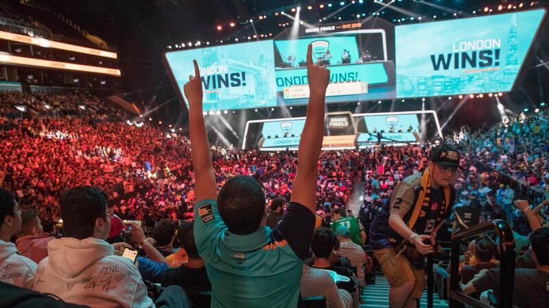 Spectators at the Overwatch League Grand Finals esports competition at the Barclays Centre in New York. AP Photo