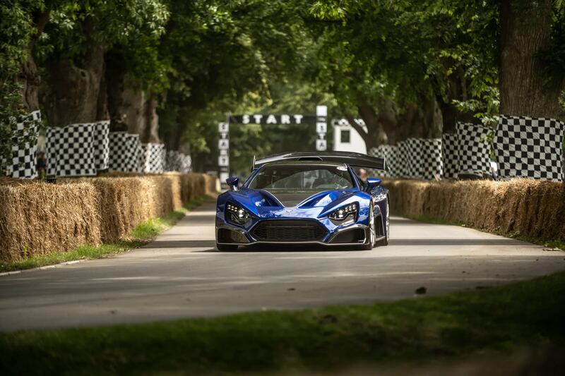 A TSR-S takes on the Goodwood Festival of Speed's hill climb in the UK