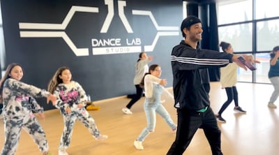 Jed Kitar teaches a class at his studio Dance Lab in Soukra. Photo: Dance Lab Studio