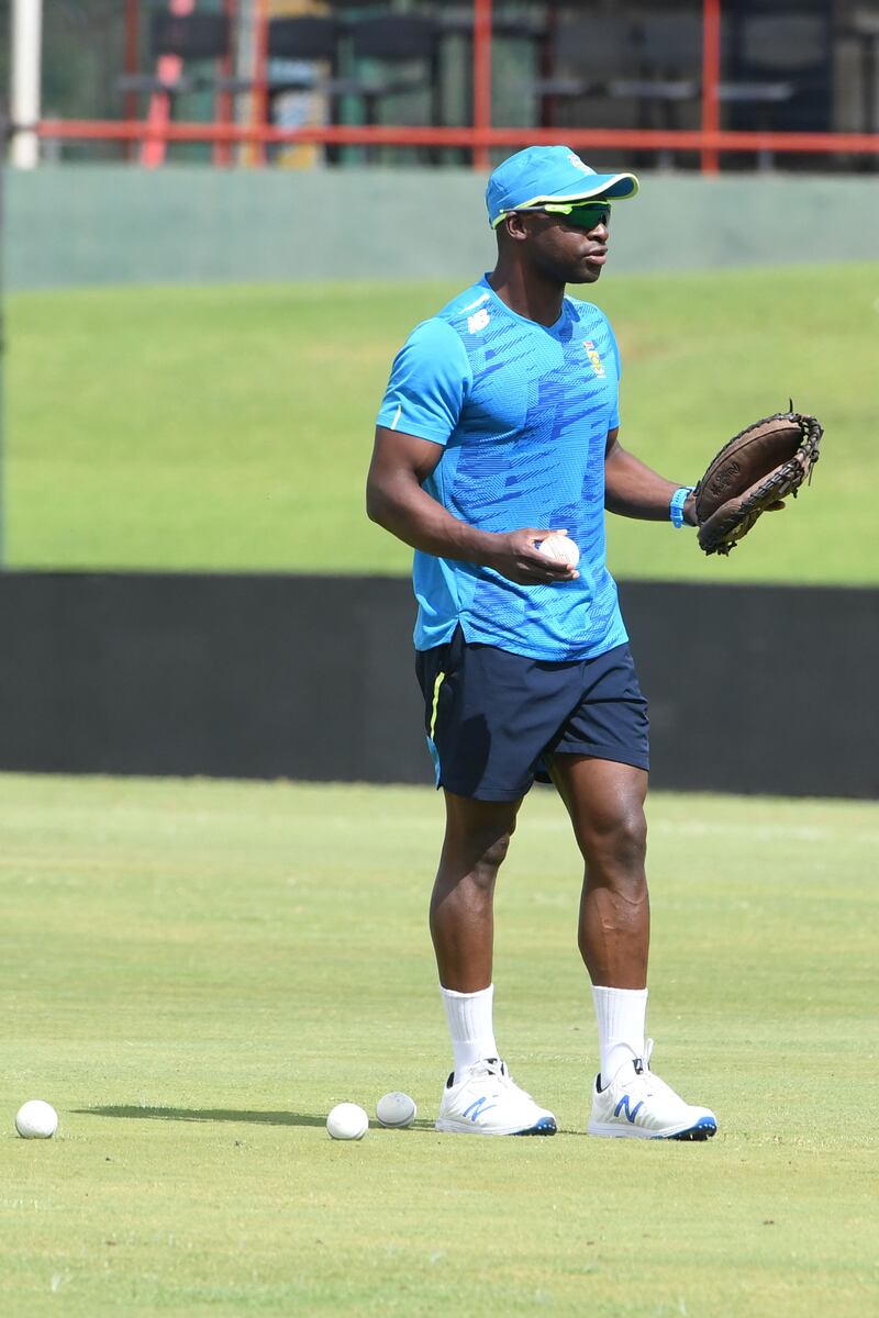 Junior Dala of South Africa during South Africa's training at SuperSport Park. Getty