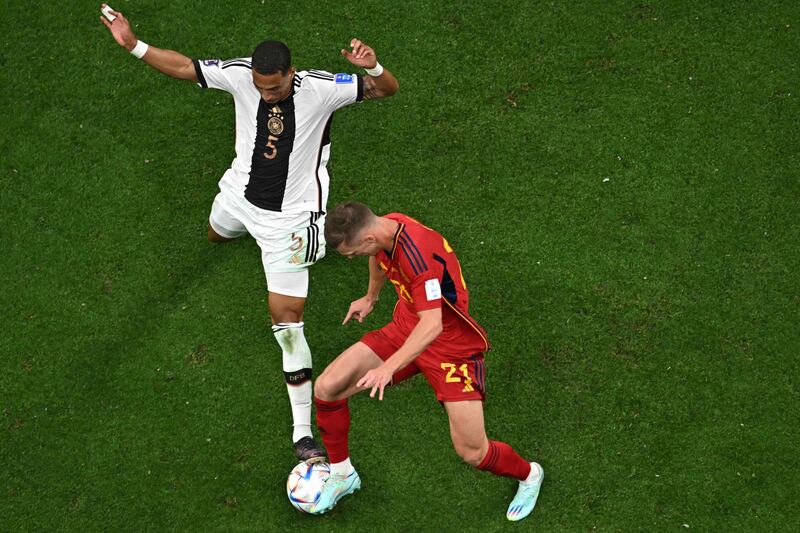 Thilo Kehrer – 6. The West Ham centre-back made his World Cup debut and largely stood tall to keep Spain quiet. He was edged out of the game the longer it went on. Booked. AFP